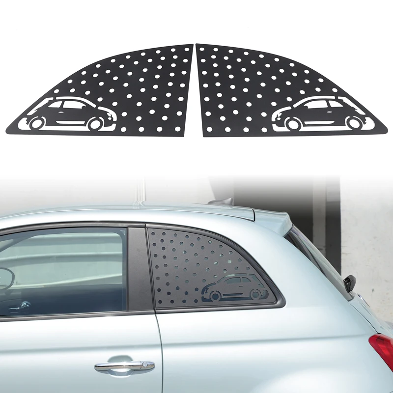 

Для Fiat 500 2007-2025 алюминиевый сплав заднее окно автомобиля треугольный затвор Painl декоративная накладка наклейка автомобильные аксессуары