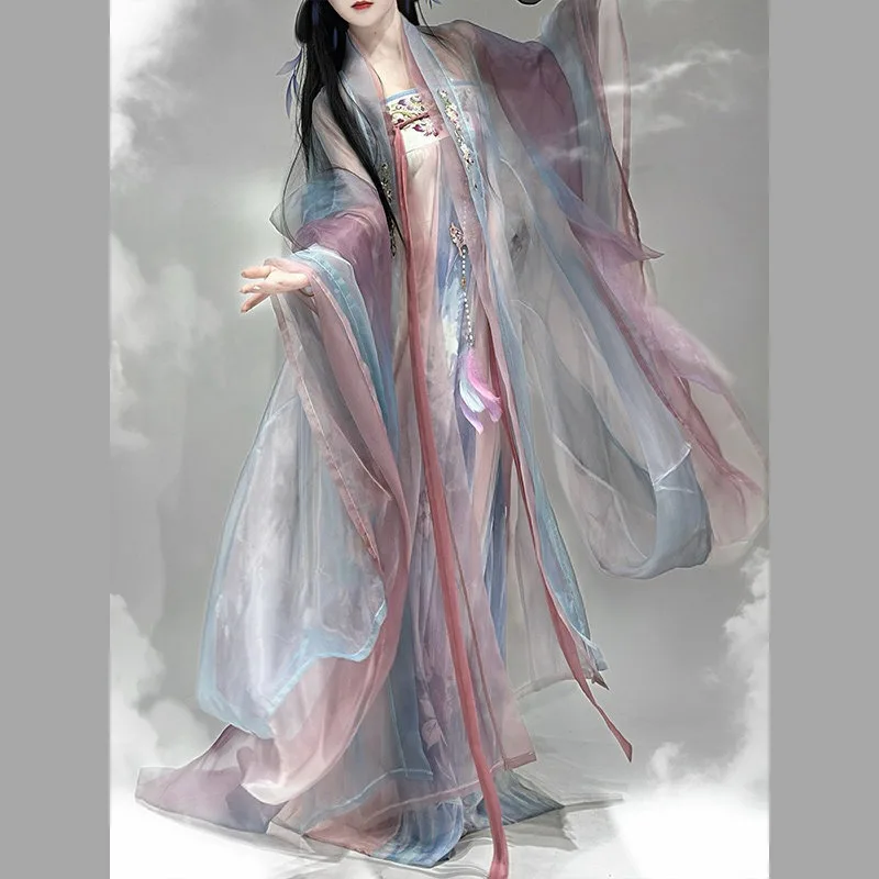 Hanfu female Tang Dynasty chest-length embroidered balsam skirt ancient style daily spring and summer style