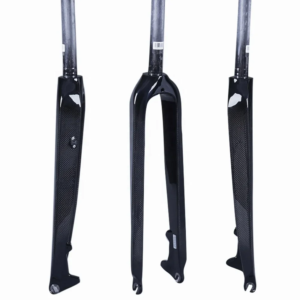 Glossy/Matte Carbon Fiber Hard Bicycle Front Fork Mountain Bike Parts Factory Whole Sale