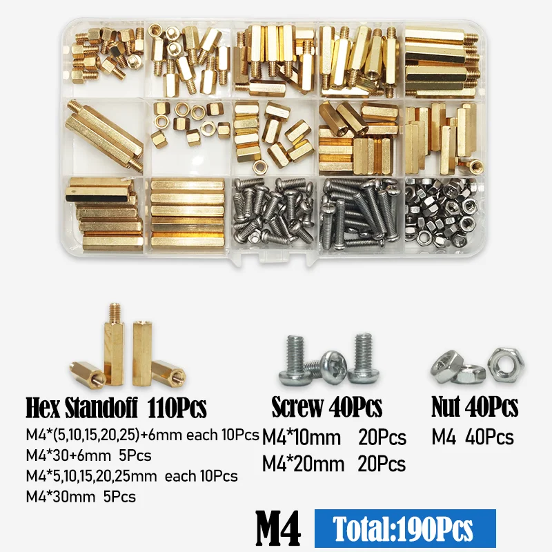 Messing Motherboard Standoff Spacer Säule M2 bis M5 für DIY Elektronische PCB Schaltung Schraube Bolzen Mutter Kit Männlich Weiblich Kupfer Spacer – Detail 7