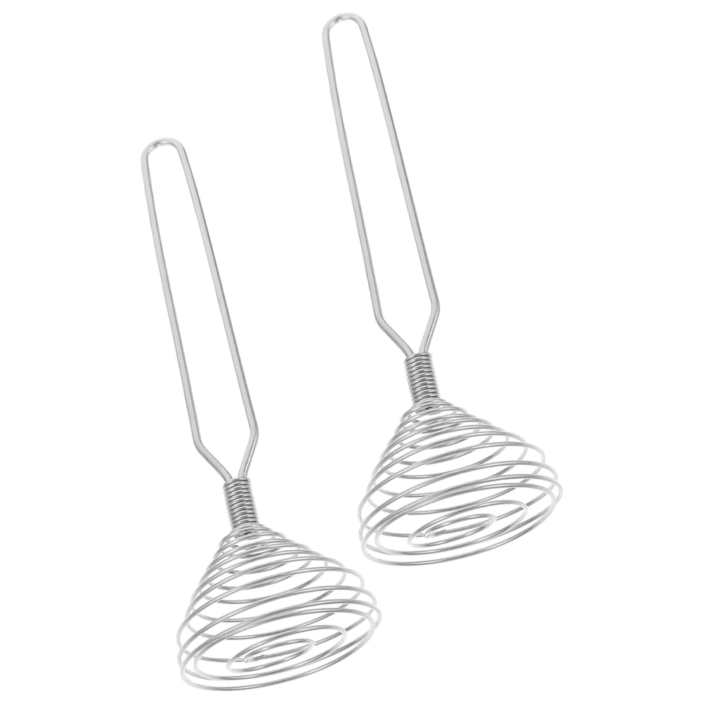 

Stainless Steel Press Handle Egg Whisk Manual Beater Multi-Use Kitchen Tool Wire Mixer for Cooking Baking Dough Blending