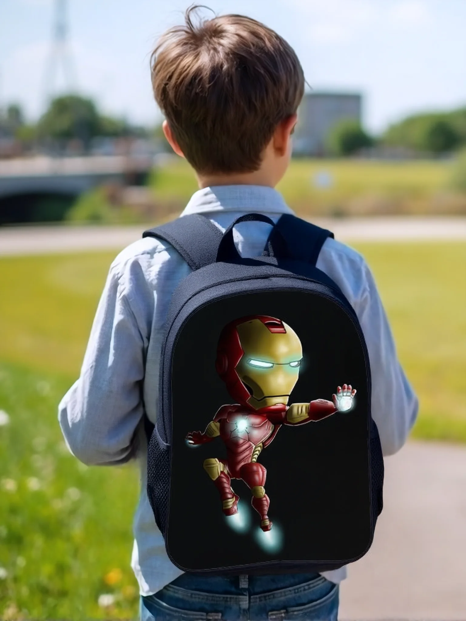 

IronMan Student Classic Backpack-Lightweight Waterproof Rucksack-Multifunction Marvel Daypack for School