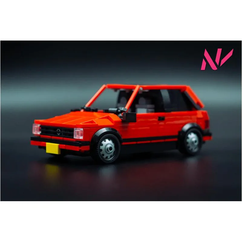 MOC-164912 Rouge Classique Voiture Assemblage Couture décennie s De Construction Modèle Garçon Enfants Adulte Anniversaire décennie s De Construction Jouet Cadeau