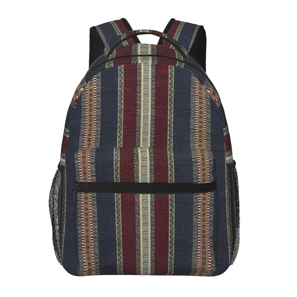 Navy Stripe Burgundy And Dark Blue Backpacks Boys Girls Bookbag Students School Bags Cartoon Laptop Rucksack Shoulder Bag