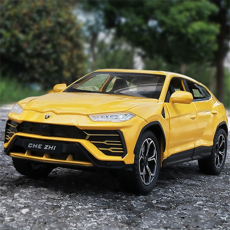 

1:24 URUS SUV Alloy Sports Car Model Diecasts Metal Off-road Vehicles Car Model Simulation Sound Light Collection Kids Toys Gift