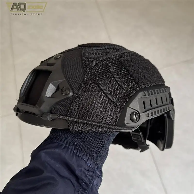 غطاء خوذة تكتيكية AQzxdc OPS - غطاء خوذة شبكي من القماش لخوذة البحرية غطاء خوذة Airsoft قماش جلدي