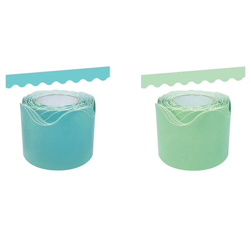 Guarnição adesiva de borda rolada recortada SV quente - 50 pés - decorar tabuletas de avisos, paredes, mesas, janelas, portas, escolas, escritórios