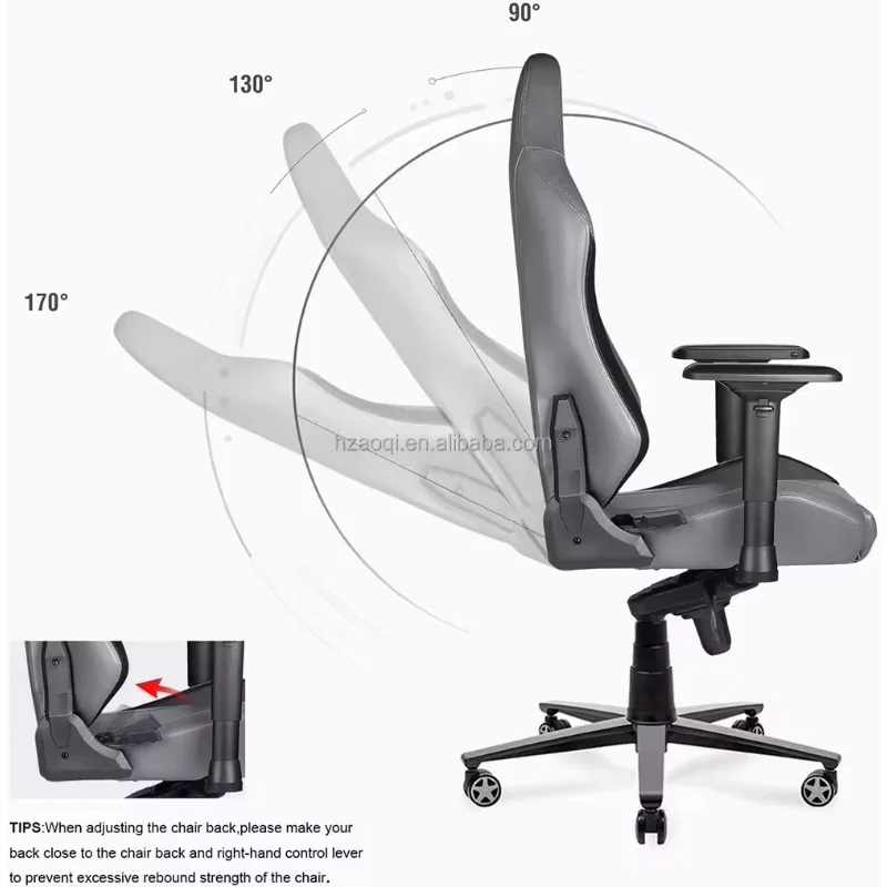 Gaming Chairs Computer Gamer Chair Footrest Lumbar Support PC Ergonomics Office Video Game Chairs Height Adjustable Adults - view 4