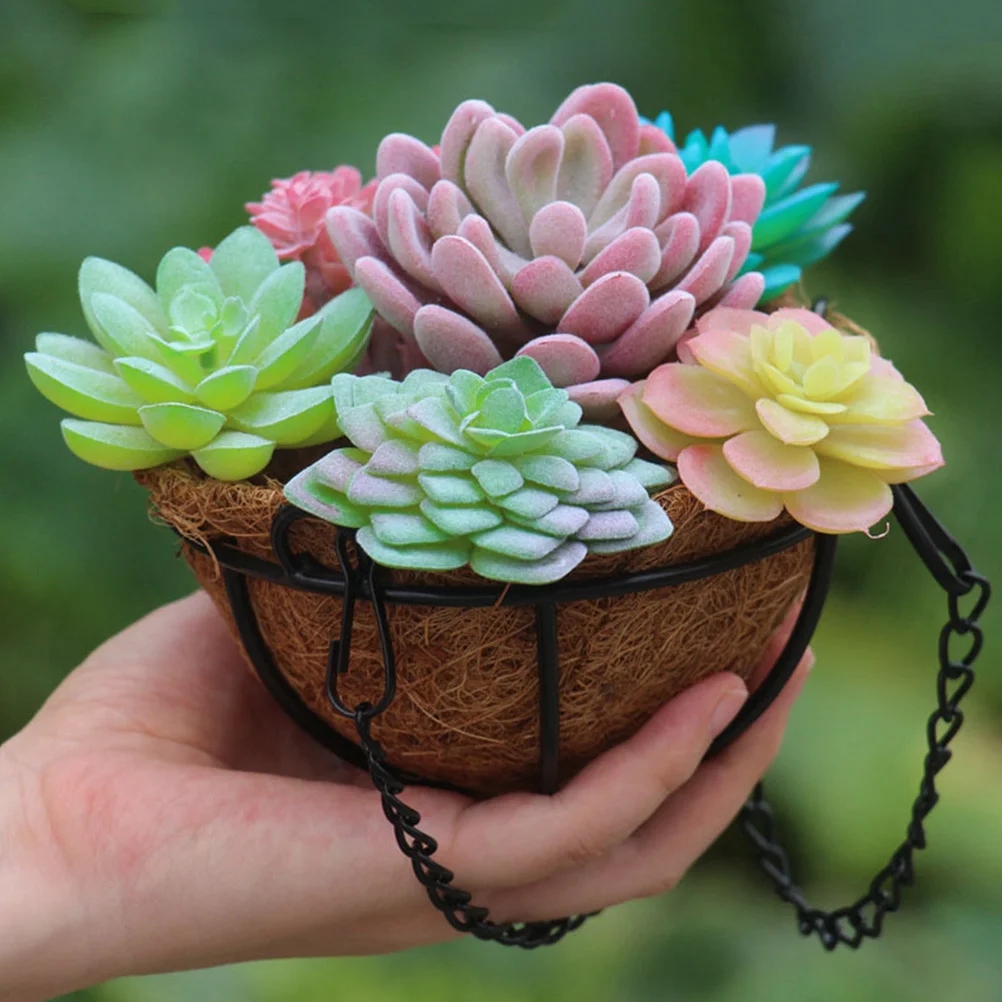 

2pcs 12-Inch Fiber Liners For Hanging Baskets Coconut Plant Basket Replacement Heavy Duty Moisture Retaining