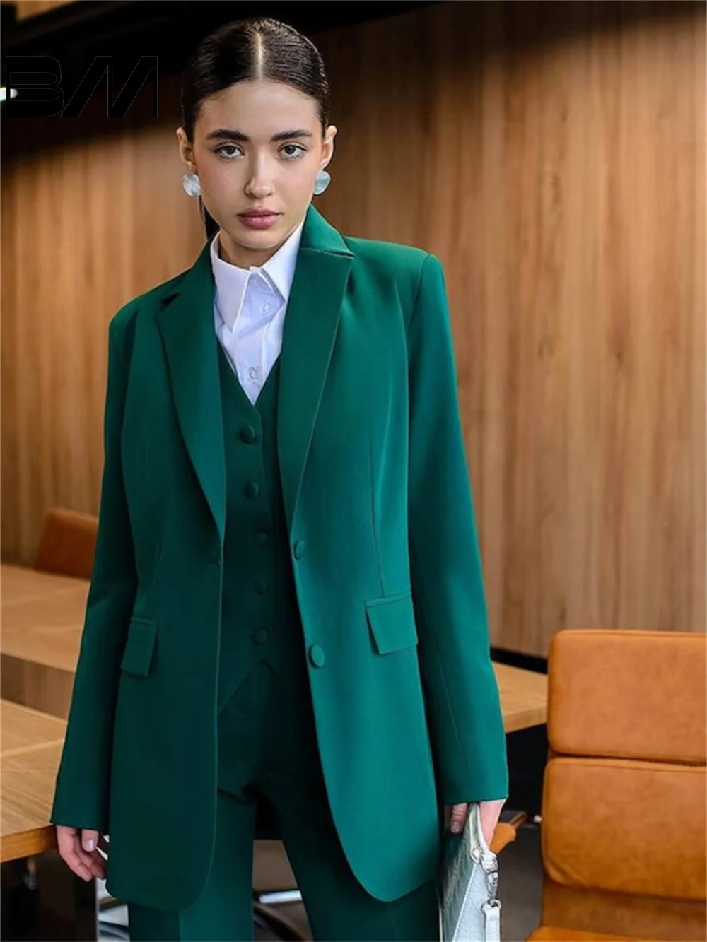 Formal Women's Suits 3-Piece Set includes Jacket Pants, Classic Solid Color Suit Formal Suit Dress, Wedding Dress, Spring,