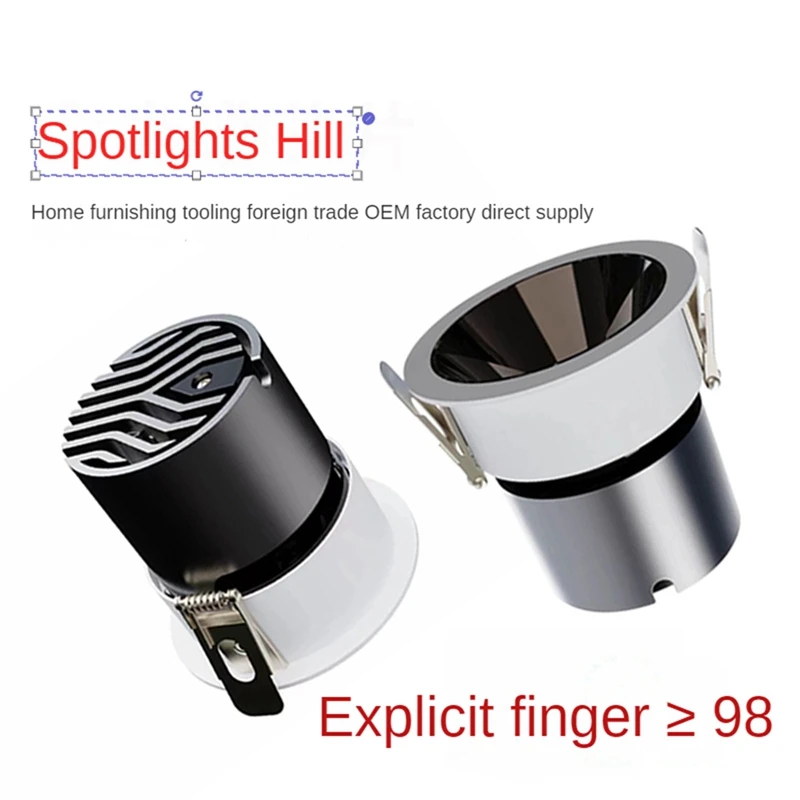 1 Set Anti-Glare Led Spotlight Dimbaar Inbouw Downlight Led Cob Spotlight 3500K