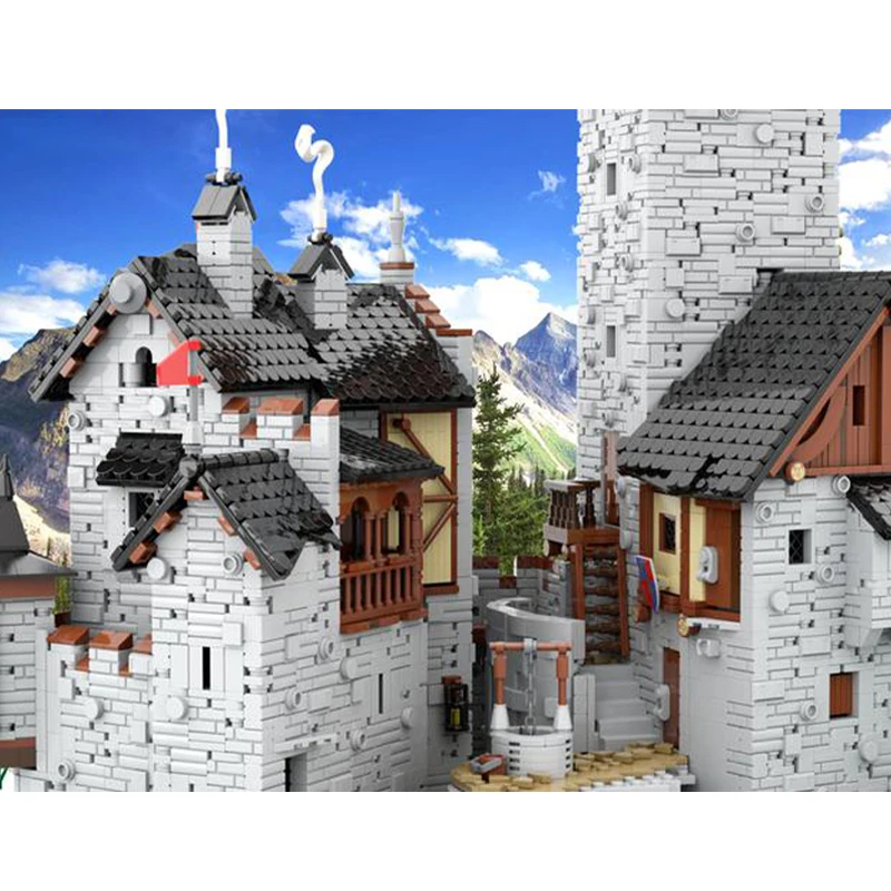 Street View Architecture Series Medieval Castle MOC-65340 Building Block DIY Model Collection Experts Education Brick Toys Gifts