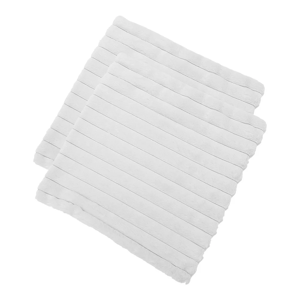 

Cabilock 2pcs Soft Faux Pillow Covers 45x45cm White for Sofa Couch Living Room Decor