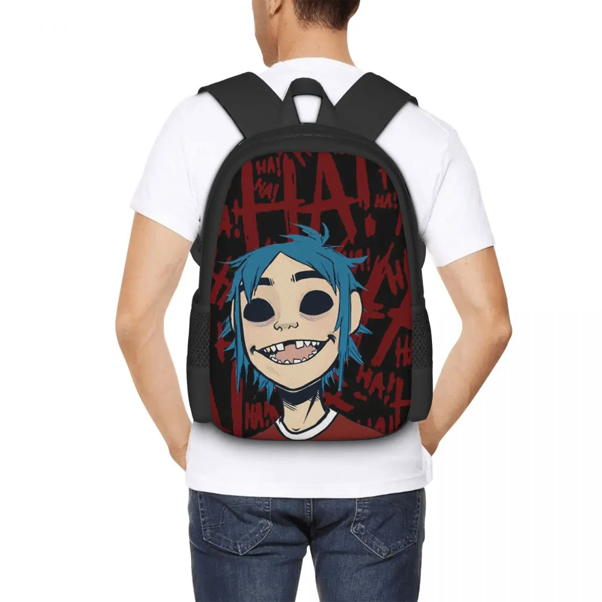 Feel Good Gorillaz Virtual Band Student Backpack School Bag Hiking Travel Daypack for Boys Girls Fashion Bookbag Shoulder Bags