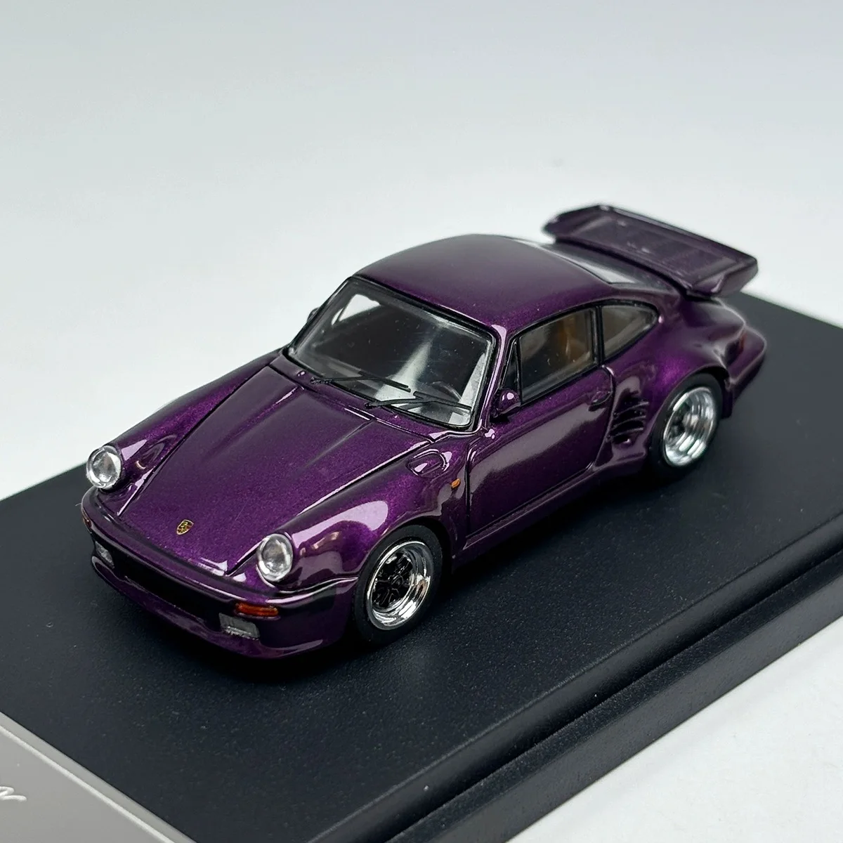 Biens TER-Modèle de voiture Turbo Blackbird Collector, couverture ouverte, alliage, version 911, 930, 1:64