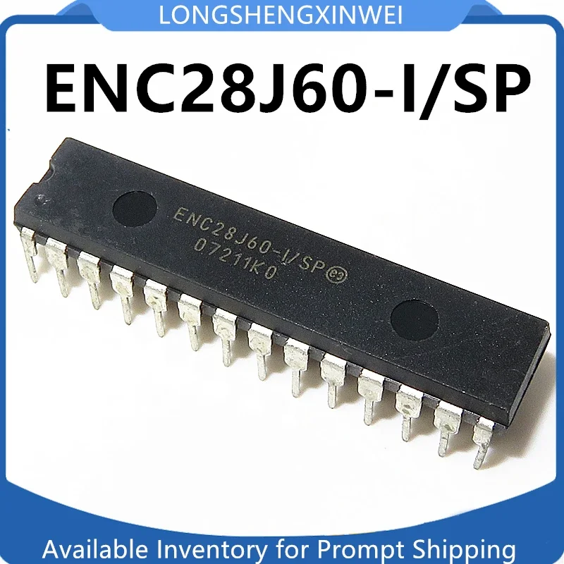 1PCS ENC28J60-I/SP ENC28J60 Inline DIP-28 New Ethernet Controller Stock