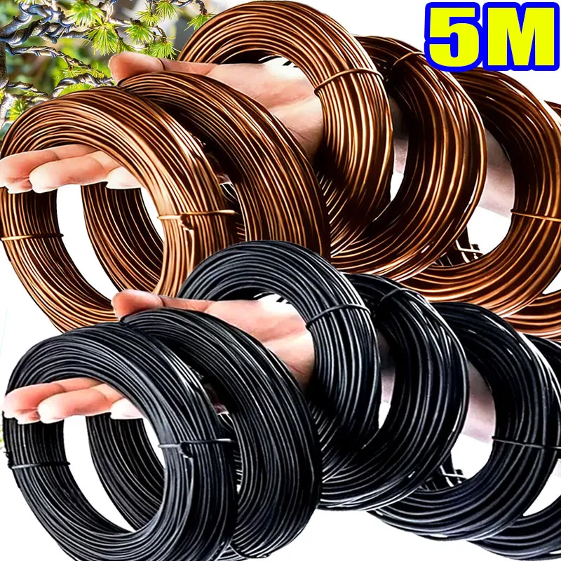fio-de-treinamento-de-plantas-em-aluminio-preto-e-marrom-multiuso-para-jardim-suporte-para-bonsai-forte-facil-de-usar-flexivel-para-flores-e-ferramentas-domesticas