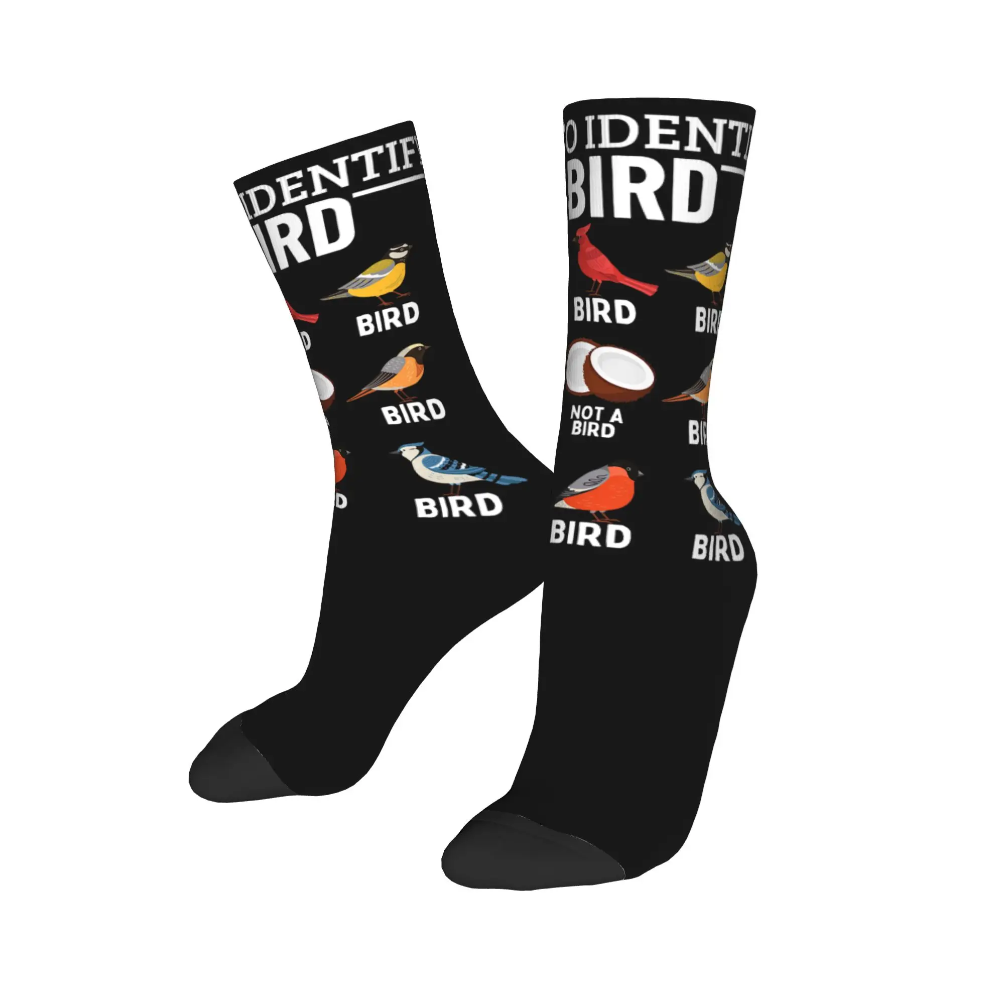 Autumn Winter Colorful Women Men How to Identify Birds Birding Bird Watcher Socks  Breathable Soccer Socks