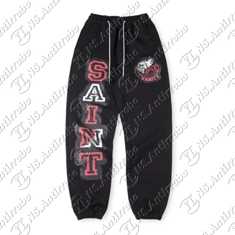 25 الصيف الهيب هوب متصدع الرسومات شعار طباعة سانت Sweatpants الرجال النساء عداء ببطء الرباط سراويل تقليدية بنطلون خمر