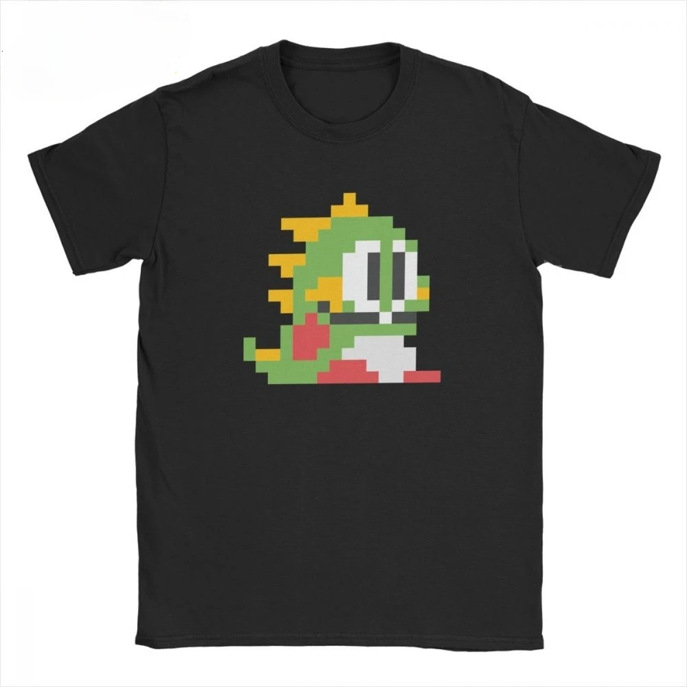 Bubble Bobble Men T Shirt Japanese Video Game Cute Kawaii Gamer Awesome Tee Shirt Short Sleeve T-Shirts Cotton Fabric Gift Idea