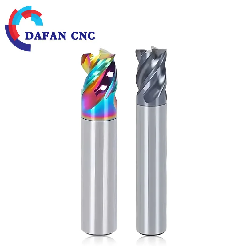 Short Length Solid Carbide End Mill, Coated for Aluminum/Steel/Metal, 1-12mm, Precision CNC Milling Tool