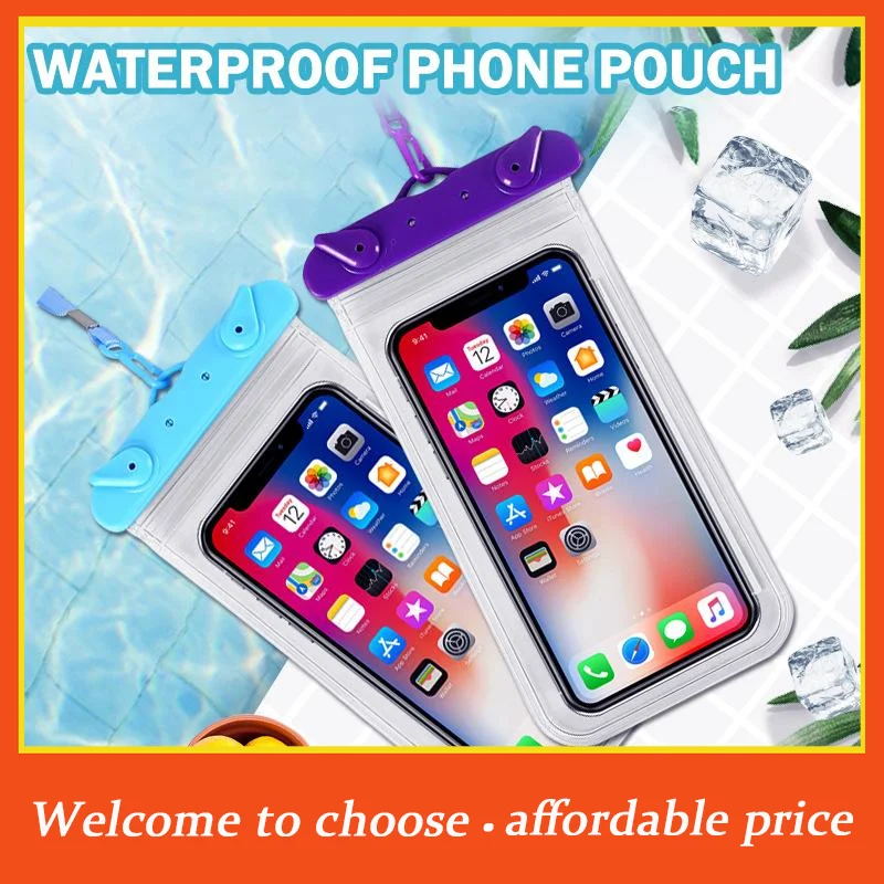 {}Full View Waterproof Case For Phone Underwater Snow Rainforest Transparent Dry Bag Swimming Pouch Big Mobile Phone Covers
