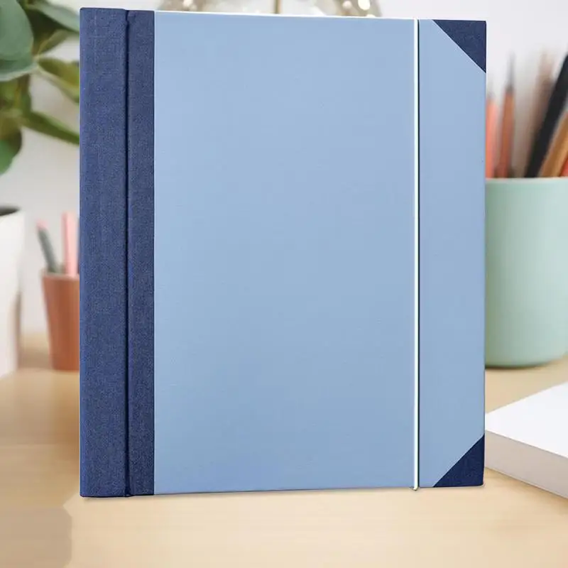 Portable Document Organizer Important Papers Organizer Wear-resistant File Binder Organizer Elastic Closure Family Information