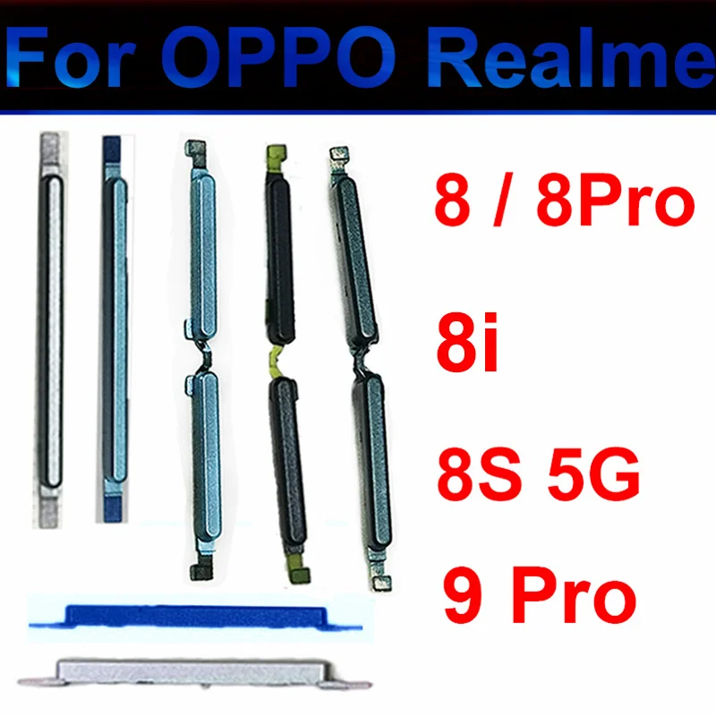 Power Volume Buttons For OPPO Realme 8 8Pro 8i 8S 5G 9Pro ON OFF Side Power Volume Buttons Up Down Key Replacement Parts