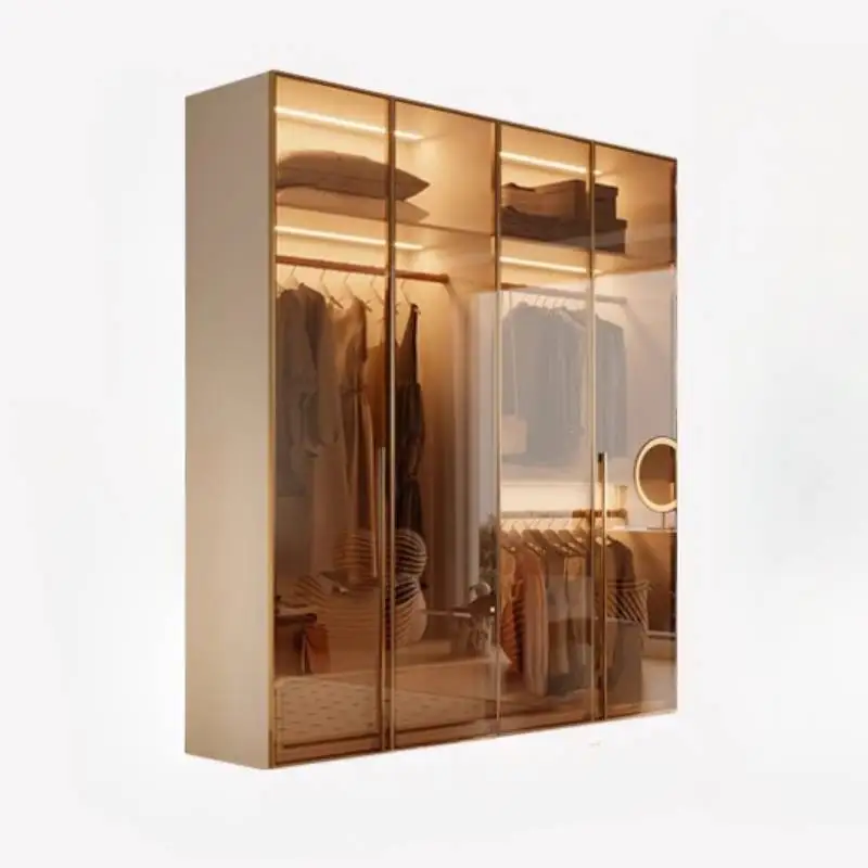 

Органайзер Стеклянные двери Шкафы Модульные эстетические шкафы для гостиной Стеллаж для гардероба Деревянная мебель Guarda Roupas для дома