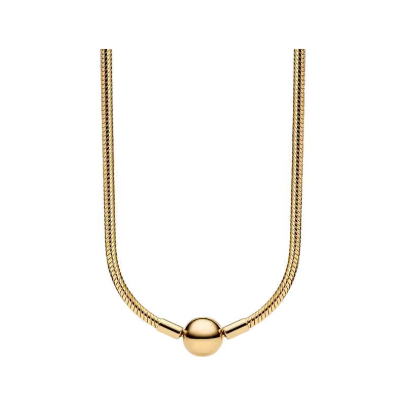 2026 New 925 Silver Necklace Beads Classic Love DIY Gold Rose Gold Snake Bone Chain Basic Necklace