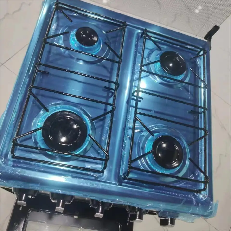 30 inch with built-in oven, 4-burner gas stove, modern kitchen stove | compatible with range hood