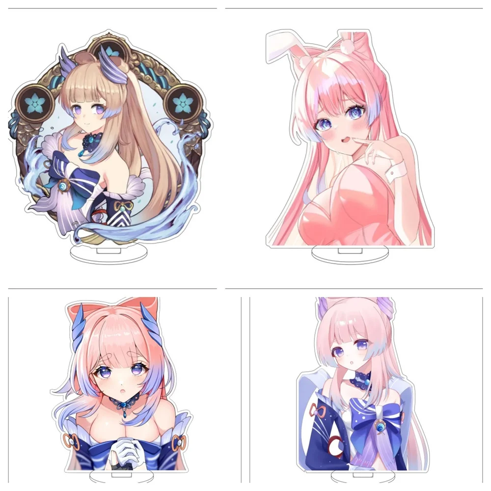 

New Anime Genshin Acrylic Stand Model Figure Cosplay Plate Holder Topper Birthday Fans Christmas Desk Decor Plate Gift
