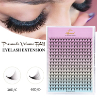 AGUUD 30d 40d Premade Fans Eyelash Extensions 4D 5D 6D 8D 10D 12D Pointy Base Russian Volume Narrow Medium Stem Ready Fan Lashes