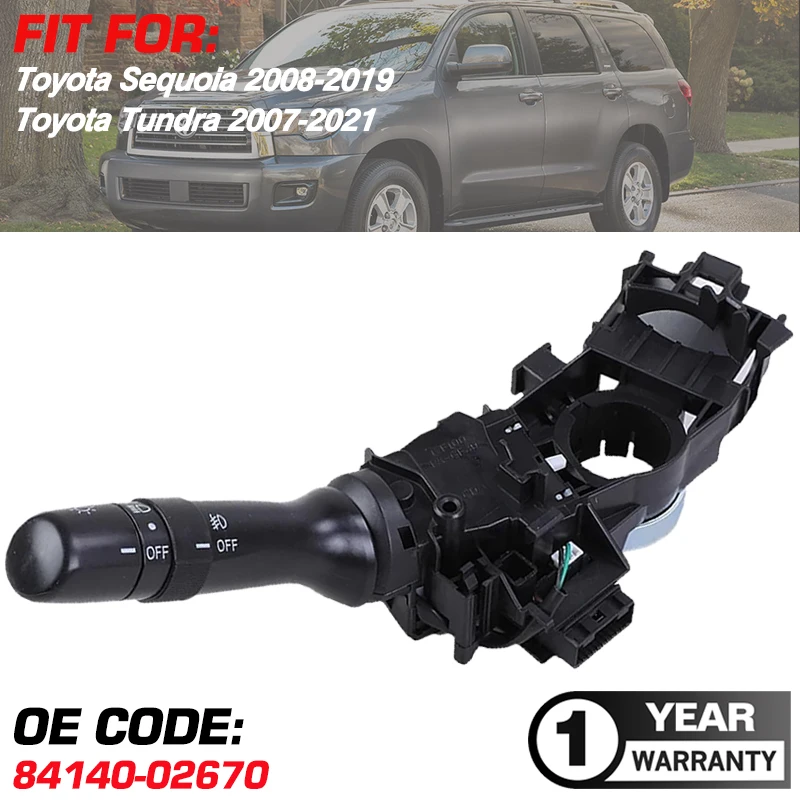 

Для Toyota Sequoia 2008-2019 2013 Toyota Tundra 2007-2021 2020 2018 аксессуары 1x переключатель поворотника автомобиля 84140-02670