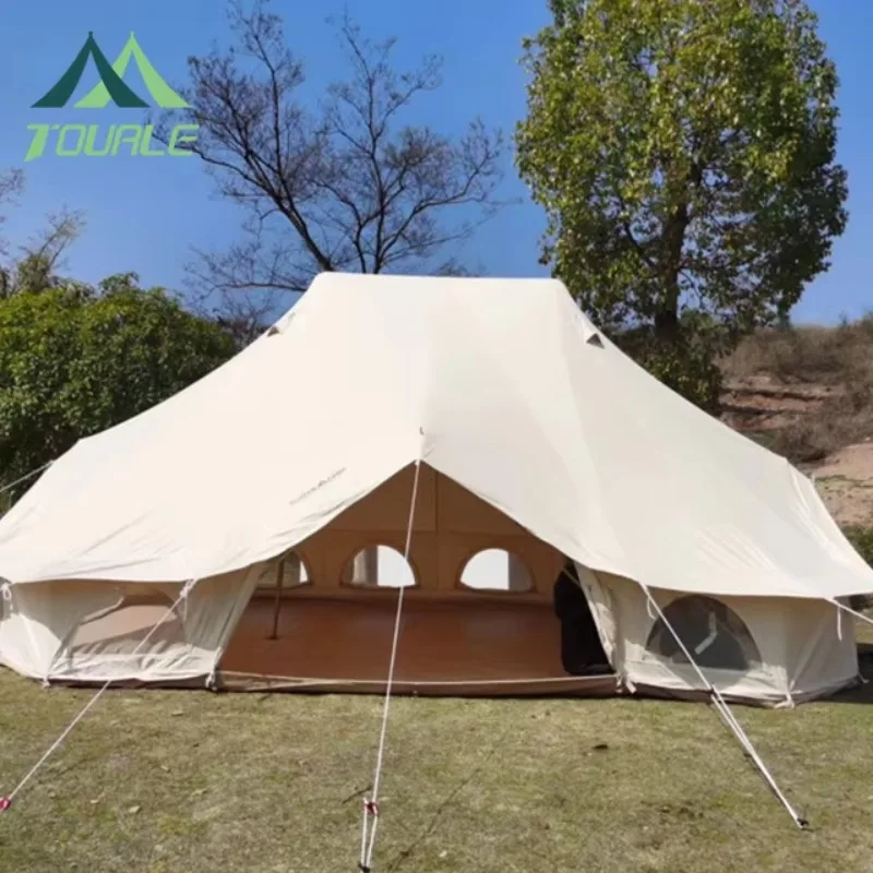 Colored Bell Tent Waterproof Outdoor Camping Yurt Tent Family Glamping Royal  Emperor Bell Tent