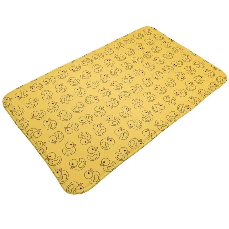 Custom Yellow Rubber Duck Doormat Non-Slip Entrance Bathroom Kitchen Floor Door Mats Cartoon Animal Pets Toilet Carpet Rug