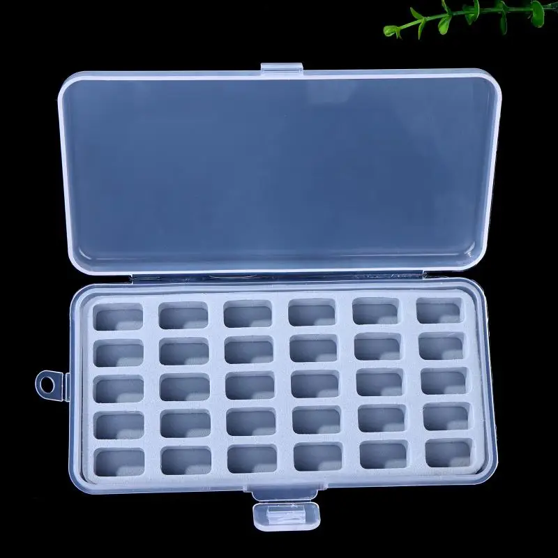Empty Plastic Thickened Sponge Clear Bobbin Storage Box 30 Grid Bobbin Storage Boxes For Household Craft Sewing Accessories Tool
