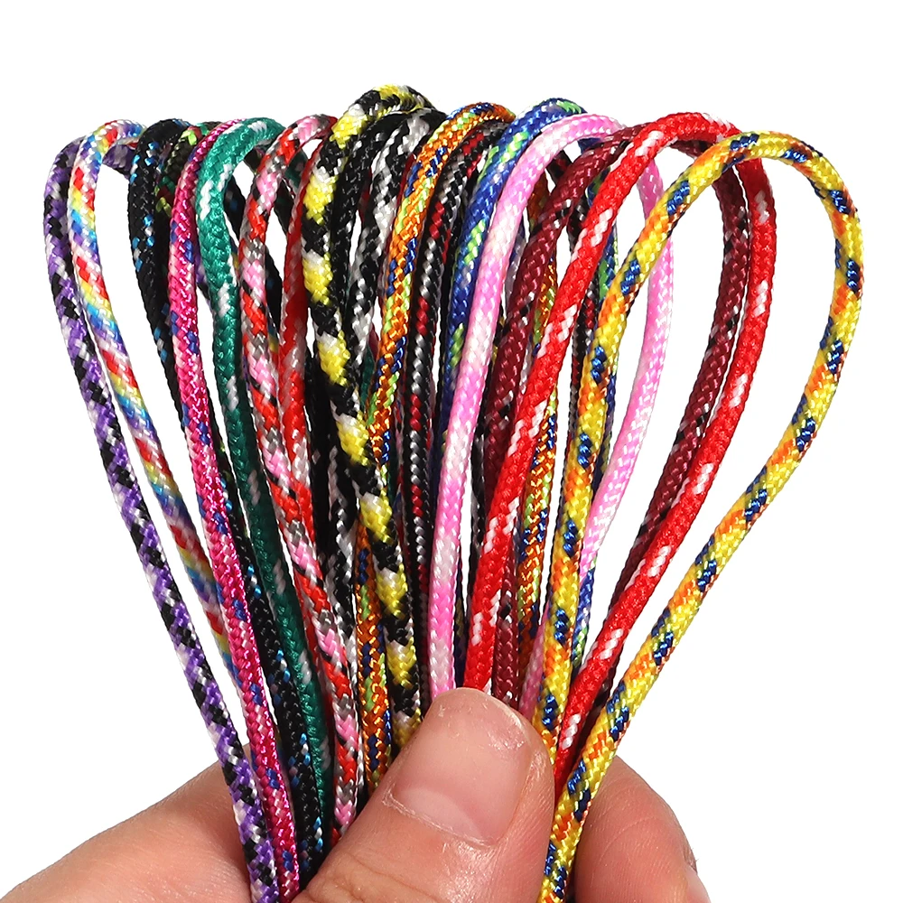 10 Yards 2 mm bunte gewebte Polyester-Schnur, multifunktionales Paracord für Outdoor-Wandern, Camping, Seil, DIY-Armband, Schlüsselanhänger – Detail 5