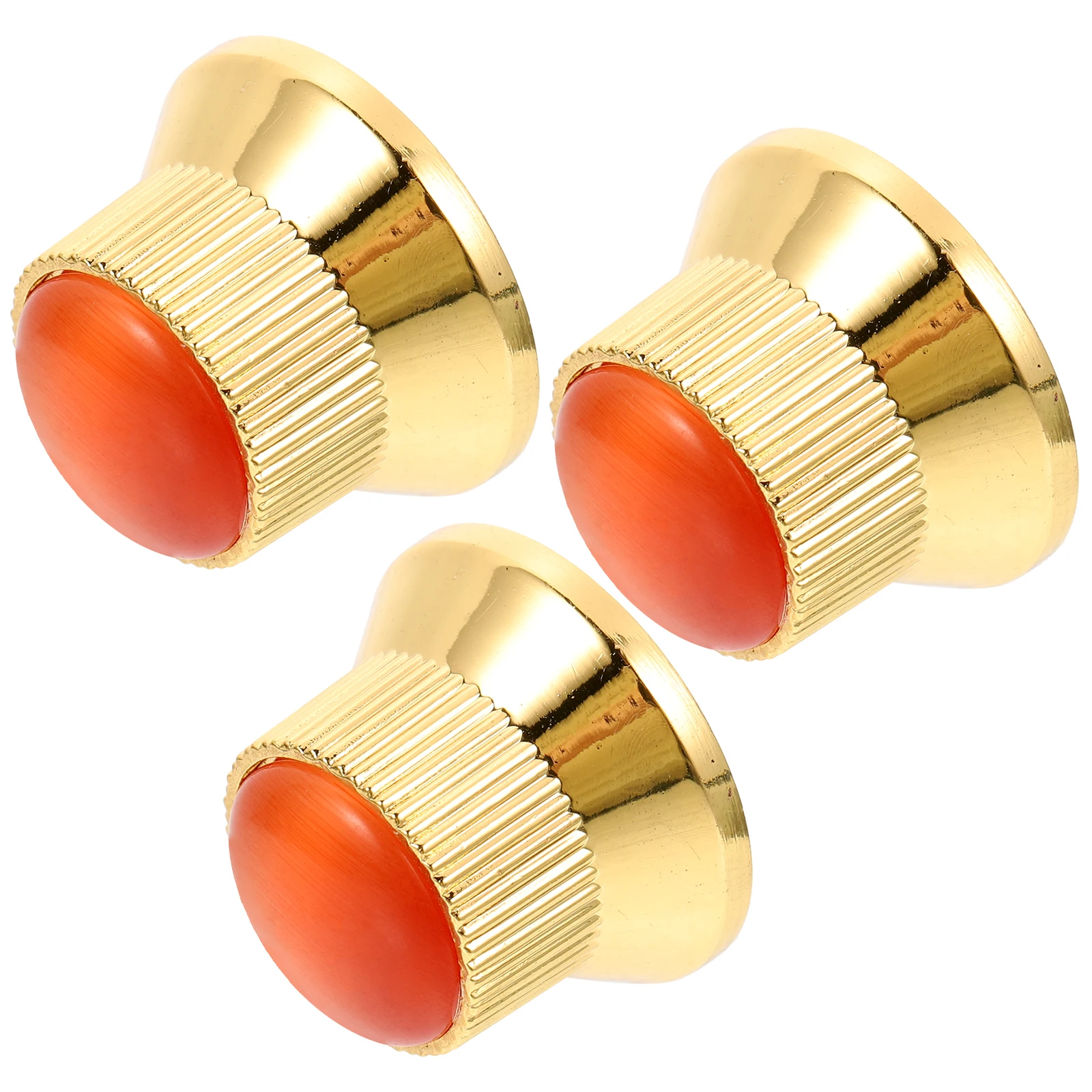 

3 pcs Metal Volume Tone Control Red Plated Durable Replacement For Easy Install Corrosion Resistant