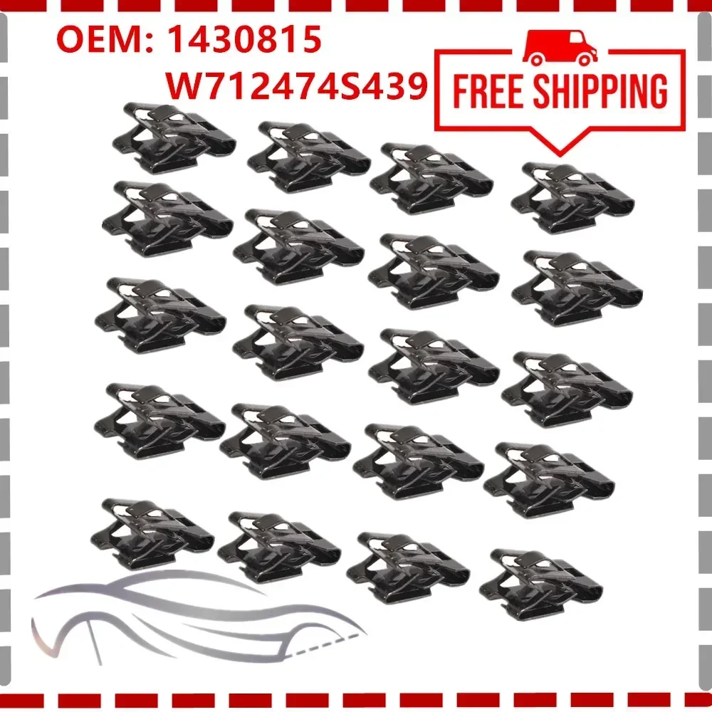 

20 X 1430815 W712474S439 Boot Trim Panel Metal Clips Clamps Load Compartment For Ford Fiesta MK6 Focus MK3 Mondeo MK3 S-MAX MK1