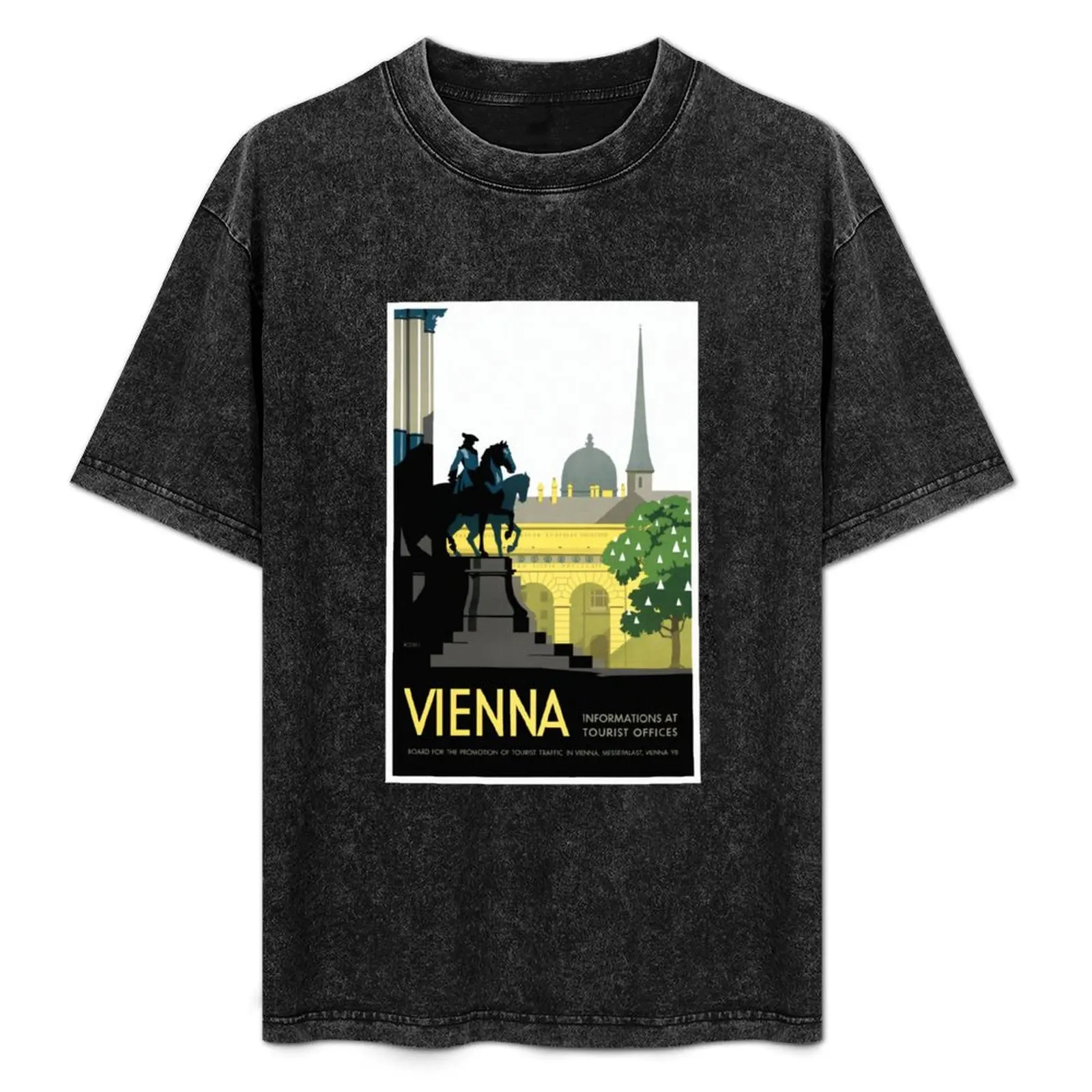 

Vienna Austria Vintage Travel Poster 1935 T-Shirt Mechanic Work Tee Shirt