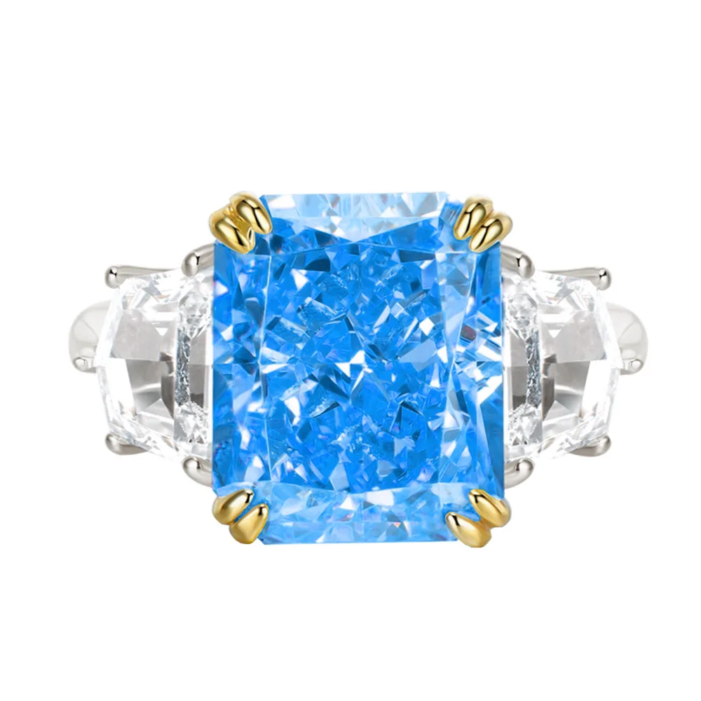 

Новинка 2023 года, роскошные ювелирные изделия из стерлингового серебра S925, модное кольцо-конфета с ледяным цветком 8x10 мм, высокоуглеродистый бриллиант для женских вечеринок