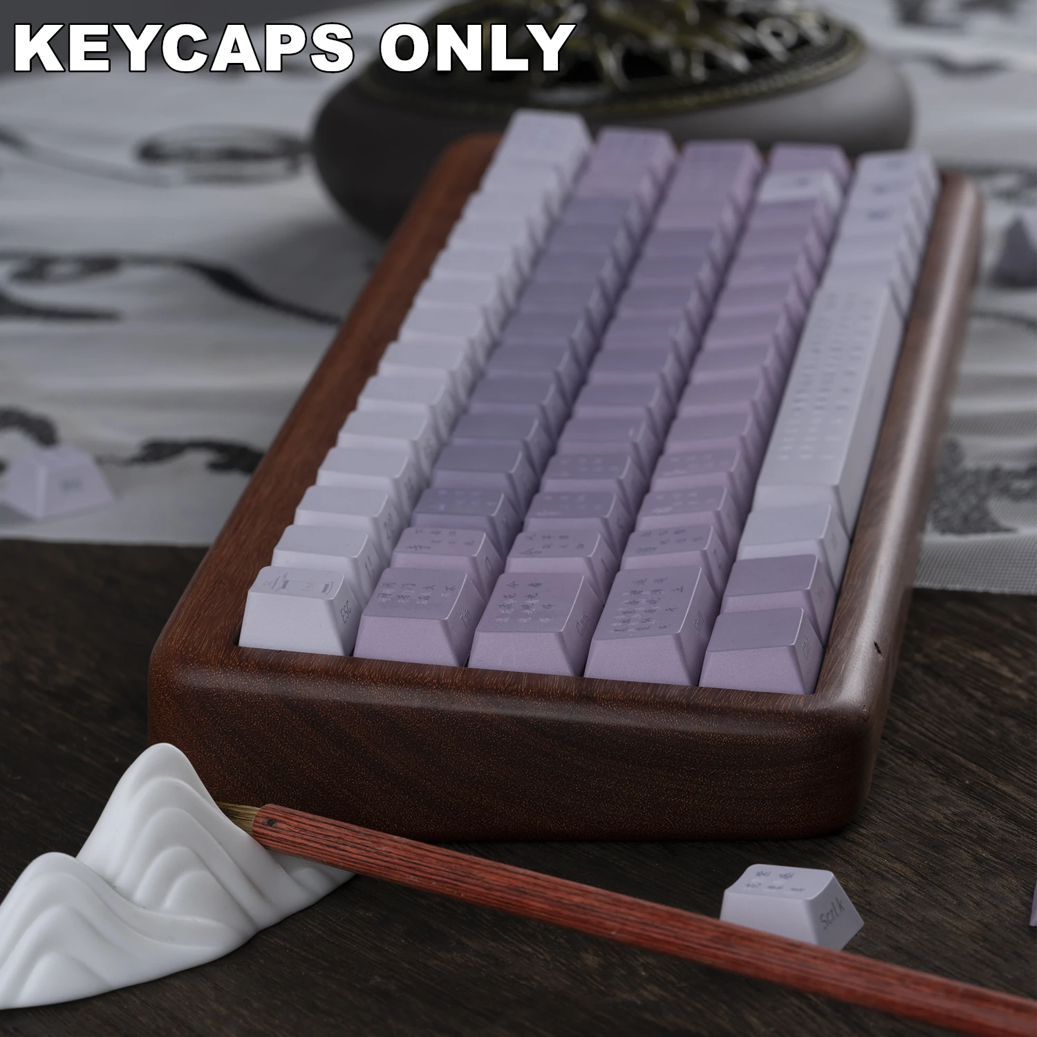 Imagem -06 - Dye-sublimated Keycaps Grupo 137 Chaves Wisteria Garden Pbt Cherry Switch Kit Teclado Mecânico mx Cereja