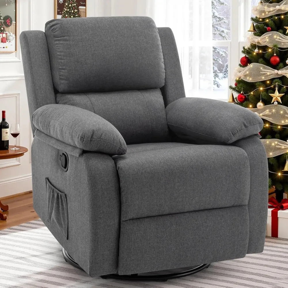 Recliner Chair, 360 Swivel Rocker Chair for s, Small Rocking Recliner Chair for Small Spaces, Upholstered, Customized