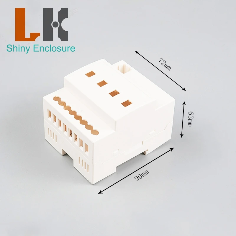 90x72x63mm DIN Rail PLC Junction Box Plastic Electronics Box Project Case Mounting Instrument Housing LK-DR47