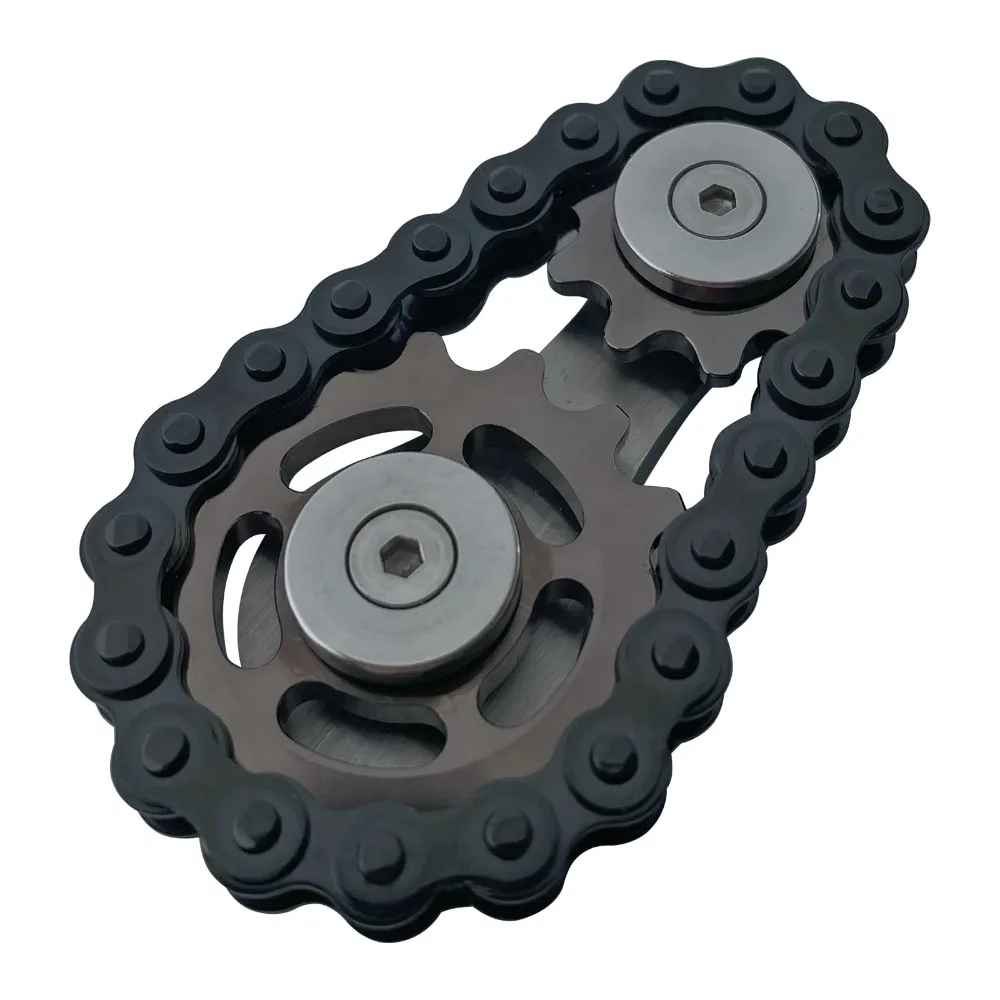 Sprockets Flywheel Fingertip Gyro Fidget Spinner Antistress Anxiety Metal Bike Chains EDC Spinner Fidget Toys For Adult Kids