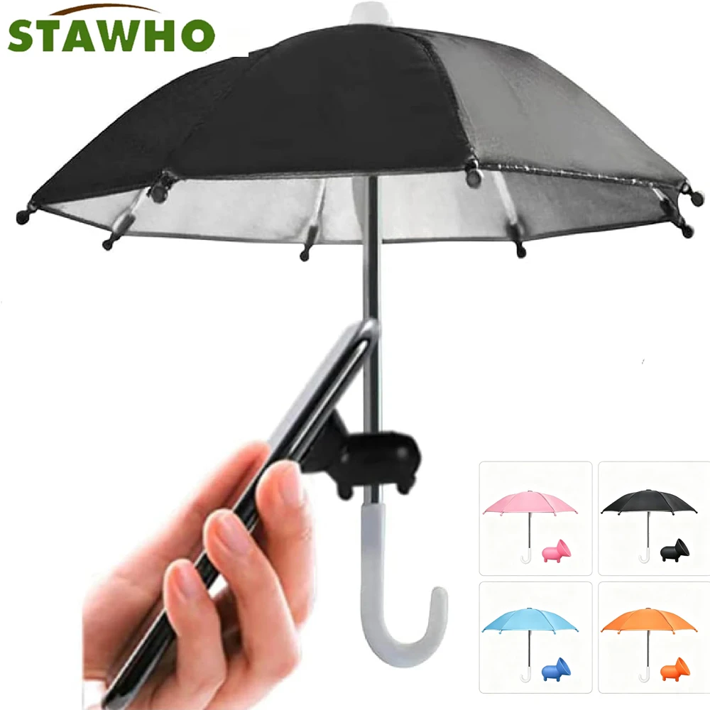 1PCS Phone Umbrella, Sun Shade with Suction Cup Stand, Outdoor Mobile Holder with Adjustable Piggy Suction Cup