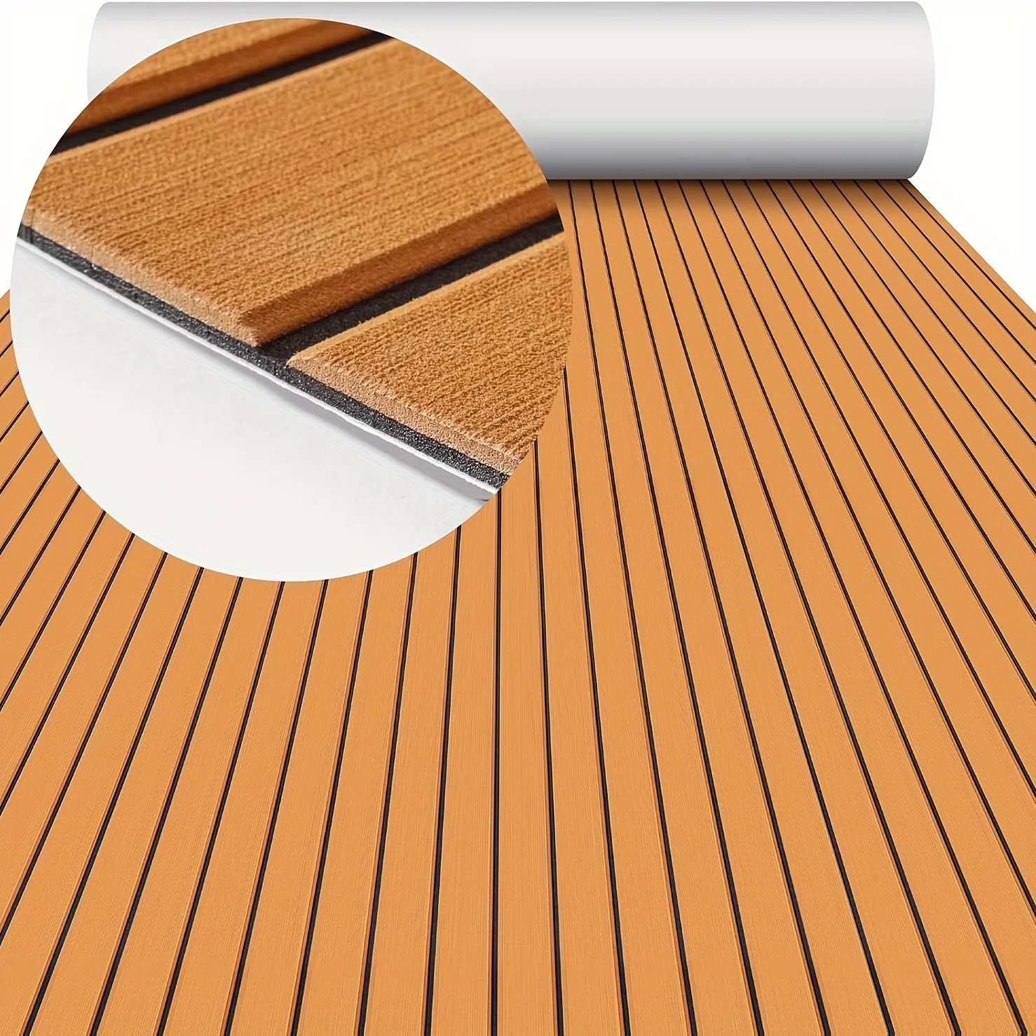 2400*1200*5mm EVA Faux Teak Foam Decking Sheet Self Adhesive Yacht Deck Mat Boat Accessories Marine Non Slip Floor Pad Seadoo