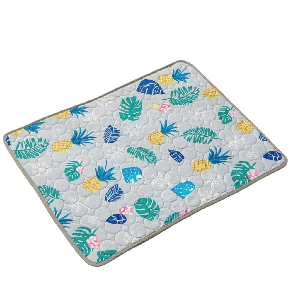

Pet Floor Mat Breathable Dog Cooling Pad Soft Nonslip Ice Cushion Comfortable Ice Silk Pad Cat Nest Bed Dog Crate