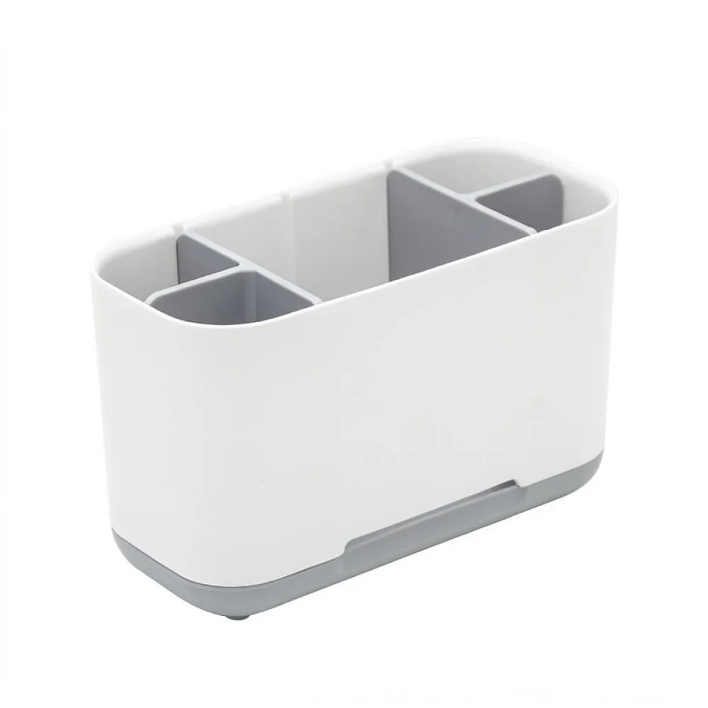 Multifunctional Bathroom Organizer For Toothbrush Toothpaste Storage Rack Desktop Cosmetic Tray Plastic Holder Case